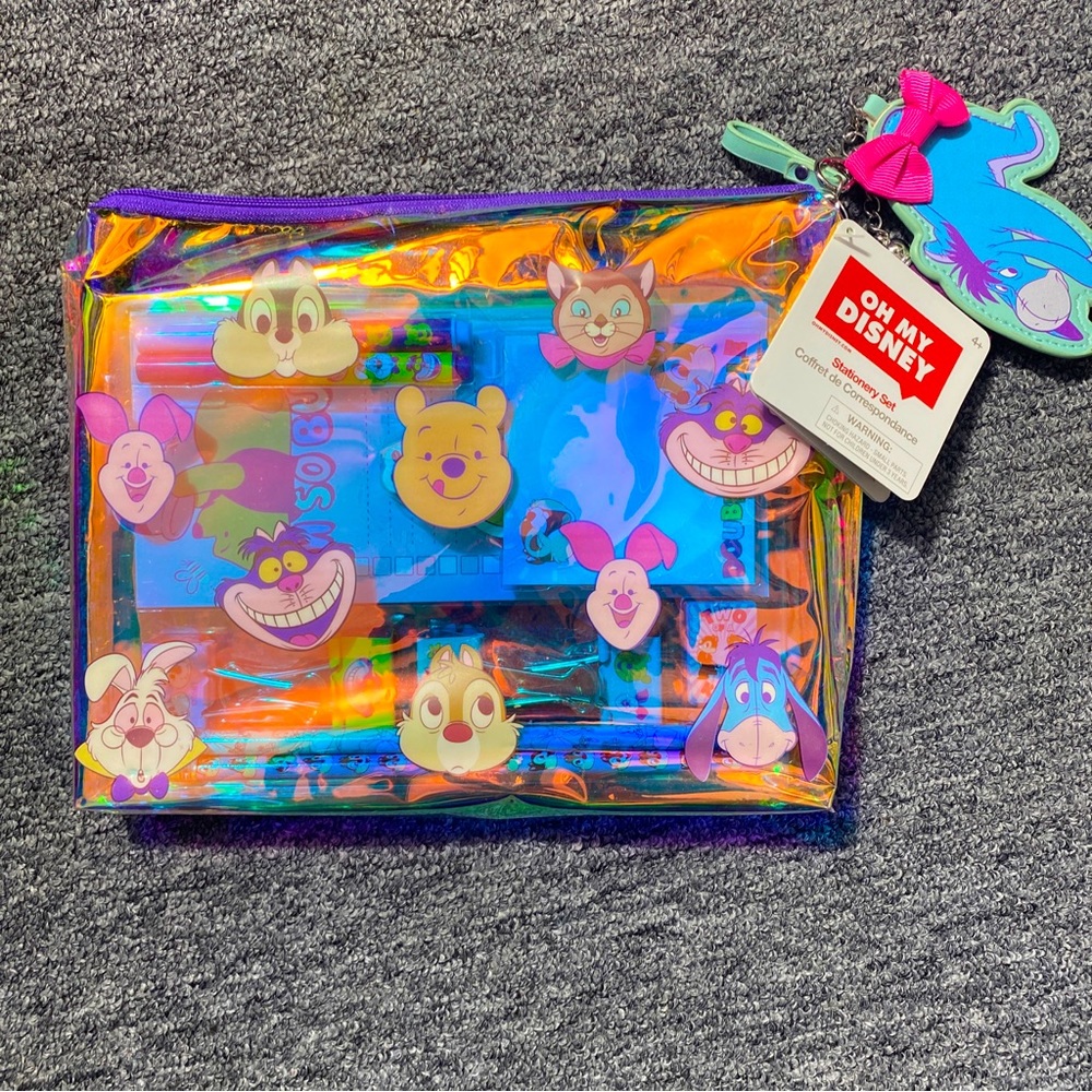 Oh My Disney Stationery Set Winnie The Pooh Chesire Cat Chipmunks Rare Pencils